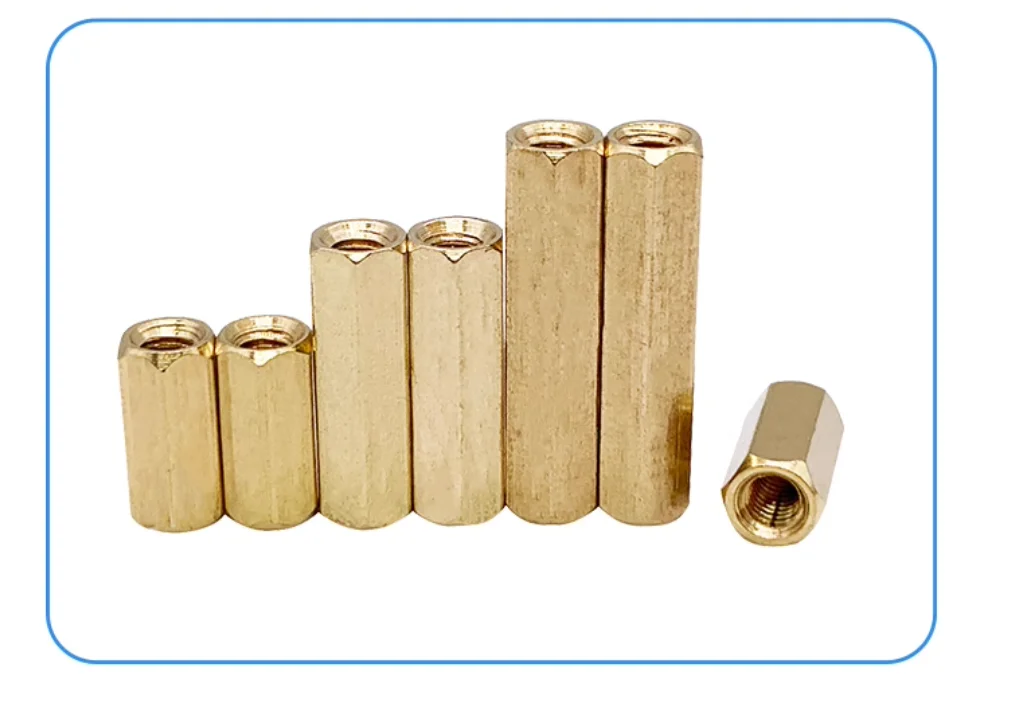 product secure payment hexagonal brass column internal thread female brass hex spacer pillar-41