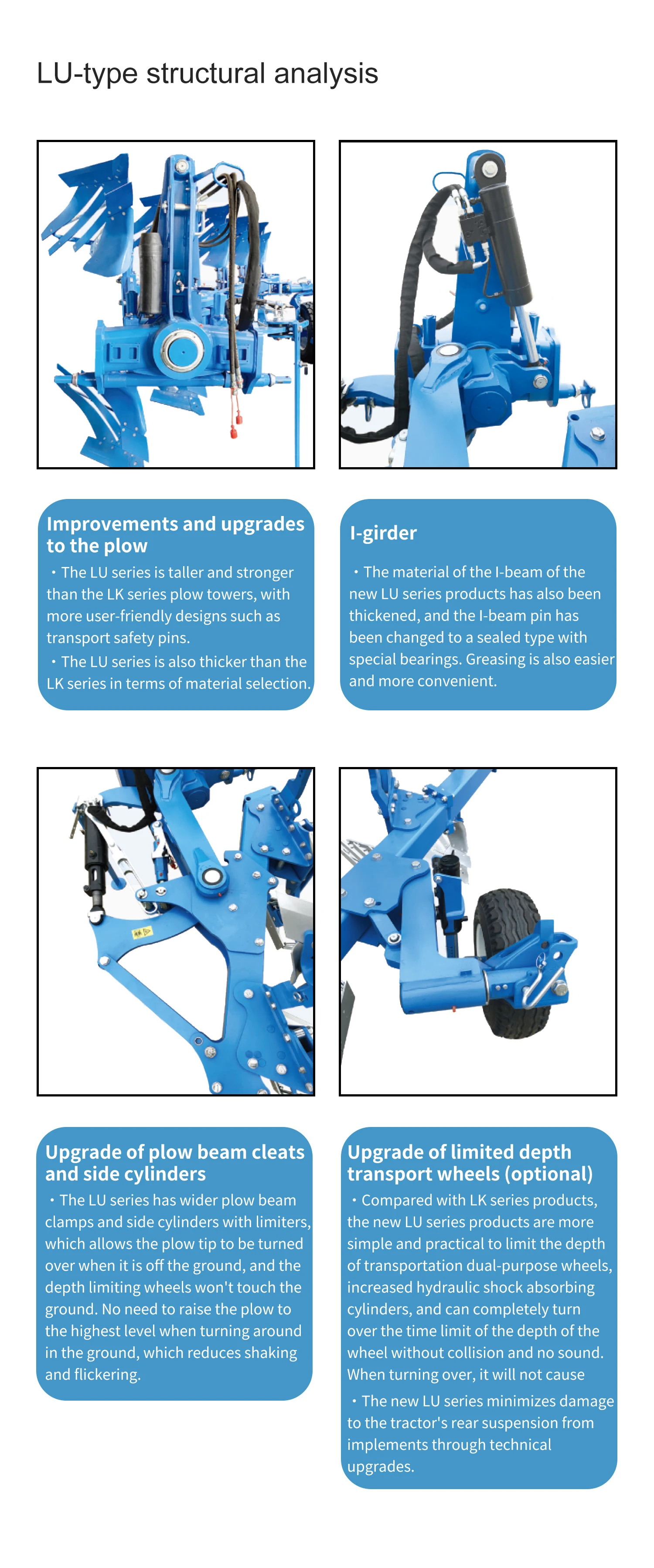 product factory direct new condition tractor mounted full suspension hydraulic plough for furrow weeder use-5