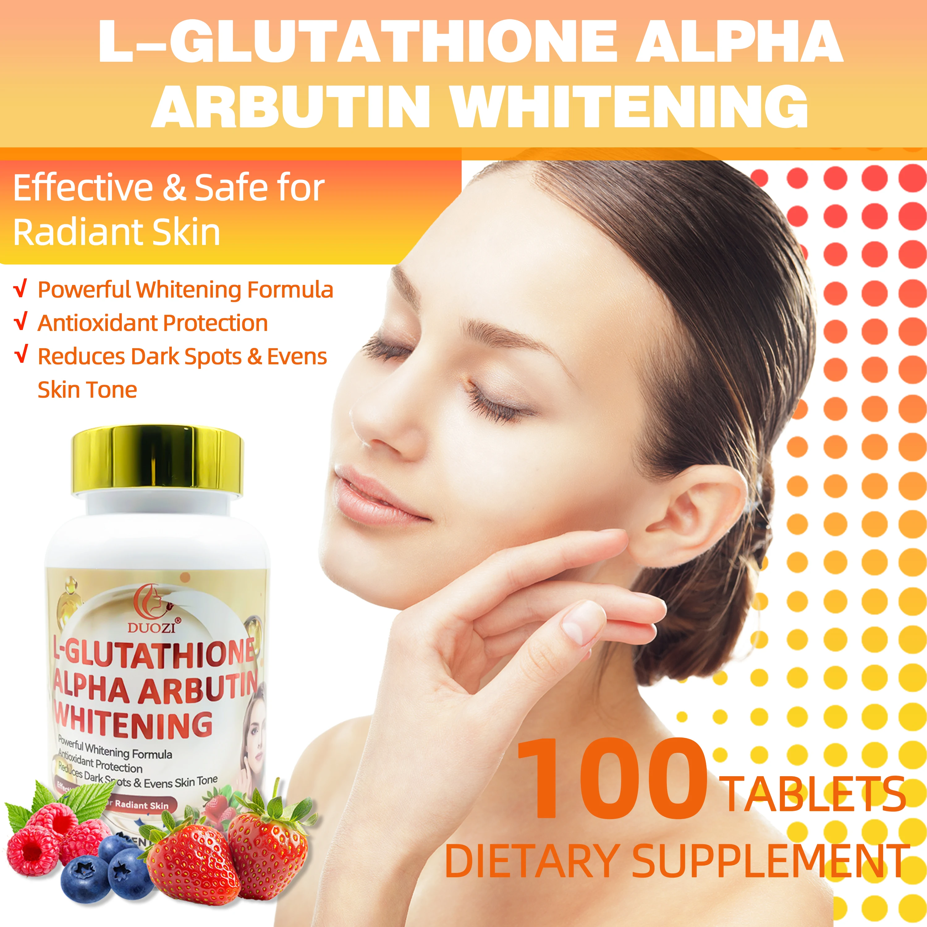 Oem Best Selling Gluta Alpha Arbutin Whitening Tablets Anti-aging Beauty Products Halal Certified Collagen Antioxidant