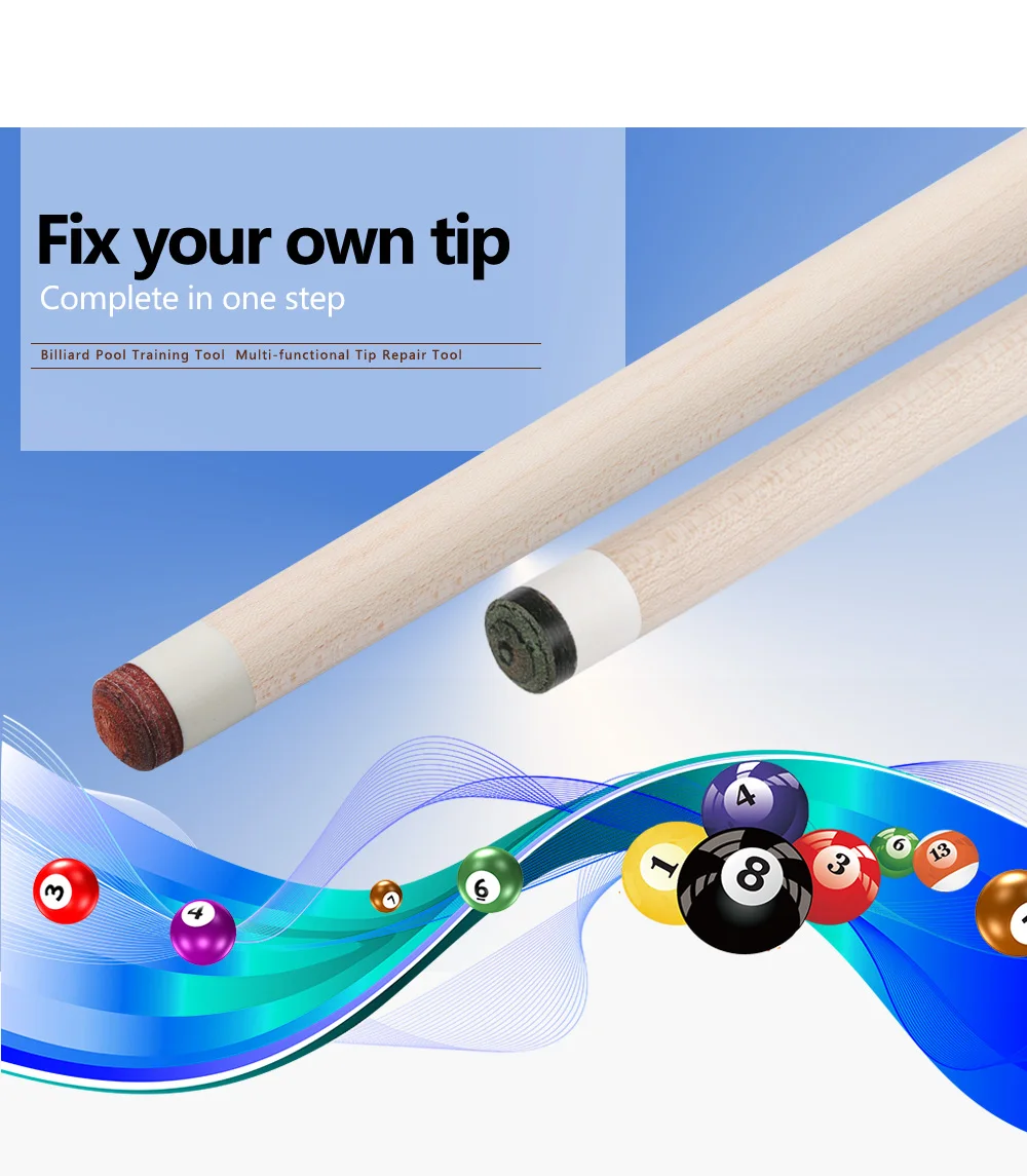 Billking Tip Tool Billiards 3 In 1 Tip Cutting Pool Cue Tip Tool