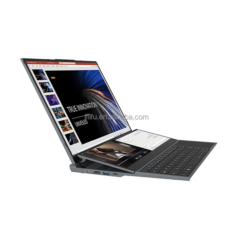 Cheapest Oem Two Screens 15.6 Inch 2 in 1 Touch Double Notebook Dual Screen Cheap Notebook Laptop Win 11 Double Screen Laptop