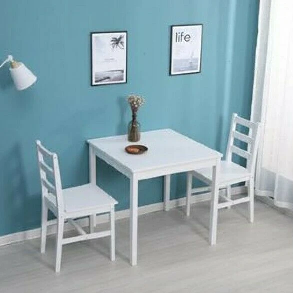 New Stylish Small White Wood Wooden Pine Kitchen Dining Table With 2 Chairs Buy Dining Table Set Vogue Dining Table Sets Cheap Dining Room Sets Product On Alibaba Com