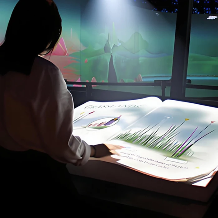 Interactive Projection Flip Book with Touchless Display and