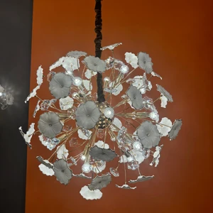 ECOJAS Decorative Villa Hotel Lobby Living Room Lighting New Design Customized Ceramic Chandelier