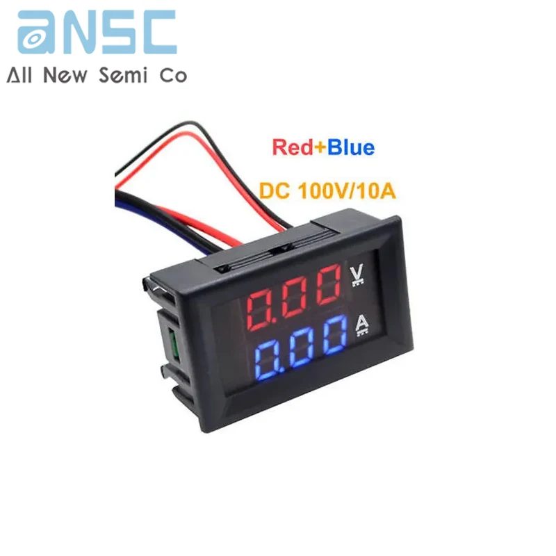 DSN-VC288 DC 100V 10A Voltmeter Ammeter Blue + Red LED Amp Dual Digital Volt Meter Gauge Voltage Current Home Use Tool