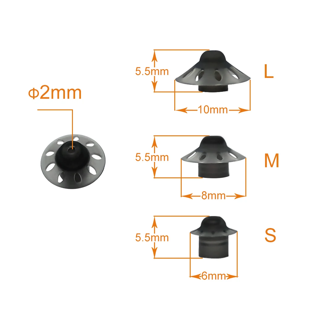 Phonak Hearing Aids Silicone Ear Tips Replacement for RIC and Open Fit Hearing Aid Parts