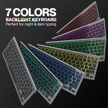 Alternative view of Backlit Wireless Keyboard and Mouse Comb Multi-Device 2.4G Daul Mode Rechargeable Wireless Keyboard for PC Laptop Win Desktop