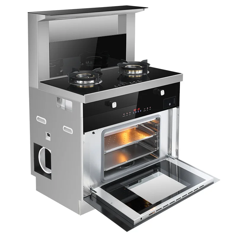 Smart Integrated Gas Stove Kitchen Steaming and Baking Integrated Stove Set  3102451