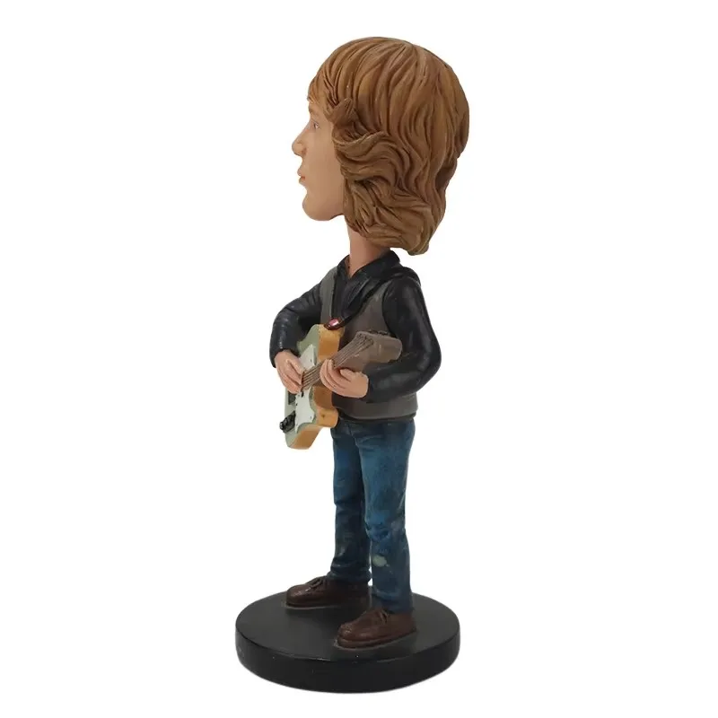 Custom Resin Figure Bobble Head Rock Music Guitar Star Figurine Bobblehead Children's Home Desk Decorative Gift