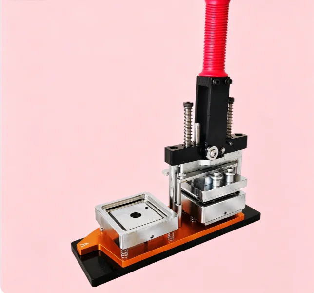 TEBAK Hot Selling 50mm*50mm Square Hand Press Fridge Photo Magnet Making Machine for DIY Magnet Production