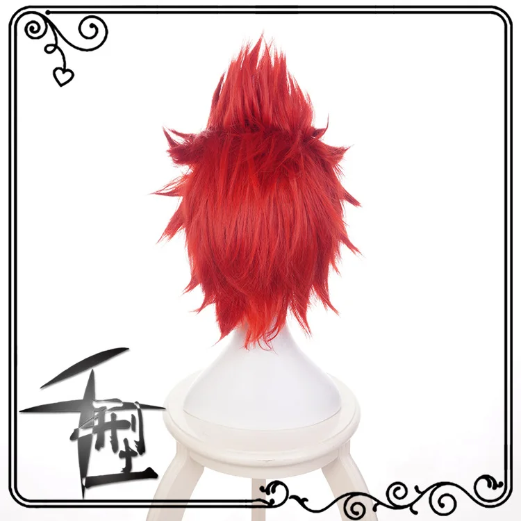 Wowei My Hero Academia парик косплей красный Аниме Косплей эйджиро афро сердитый для мужчин