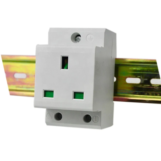 Din Rail Socket UK Standard 13A Modular Din Rail Socket for the Electrical Distribution Box