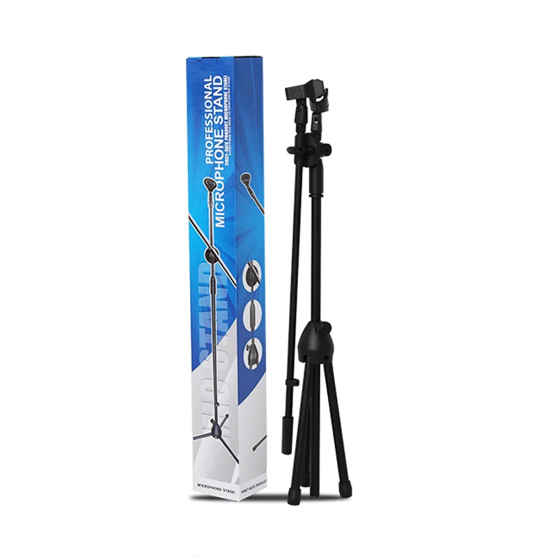 Adjustable Foldable Floor Tripod Microphone Rack Flexible Arm Mic