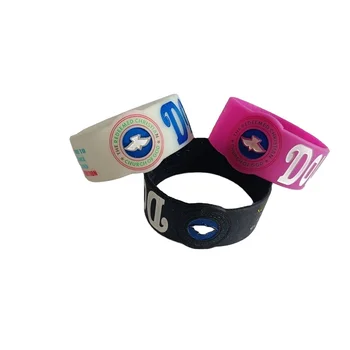 promotional gifts silicone crafts wristband engraving debossed ink injected 1 inch rubber bracelet event wrist band