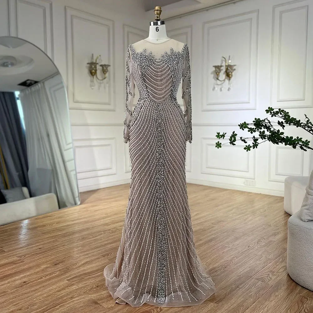 patterned formal dresses Floral Print Lace Prom Dresses with Chapel Train Puffed Sleeve Formal Gown 21026 Custom Colors / US14 main image 1