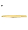 Gold eyebrow tweezers with comb