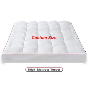 High Air Permeability No Odor Anti-Pull Plain Dyed Polyester Bedding Sets Hotel Bed Mattress Topper