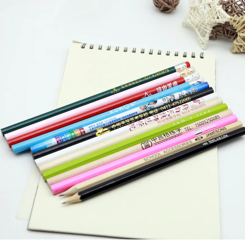 Promotional mini soft wood golf colour pencils mini pencil promotional gifts 6 colour pencil set in square box in stock