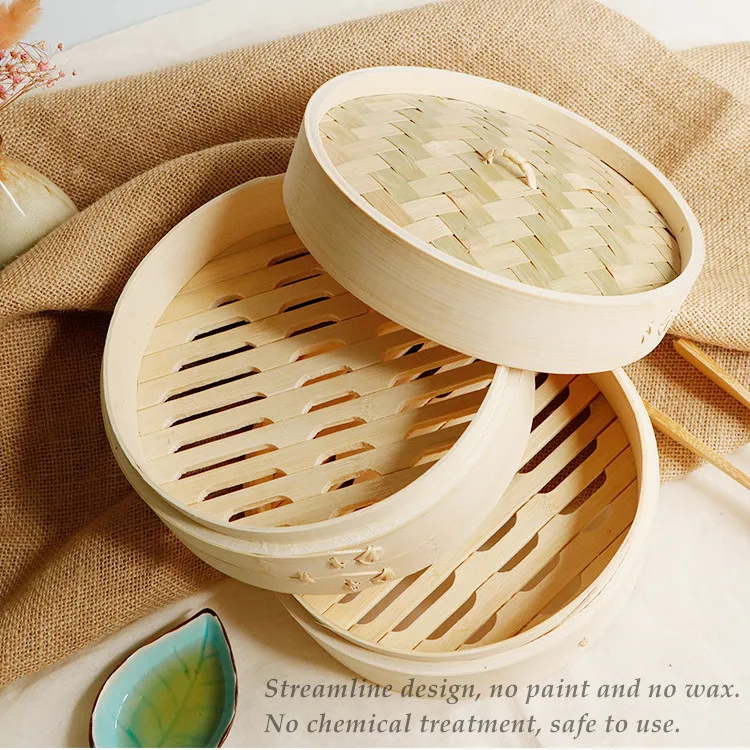 Newell Grohandel Chinesisch Mini Dim Sum Big Custom 7 Zoll 2 Tier Kaufen  Sie Bambus Dampfer Korb fr gedmpftes Brot| Alibaba.com
