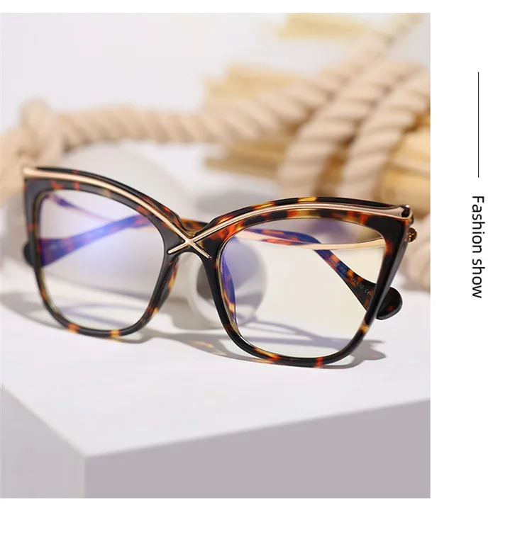 Jiuling Eyewear Fashion Women Cat Eye Glasses Optical Anti Blue Ray Glasses Wholesale Spectacle Frame Women Cat Eye Eyeglasses