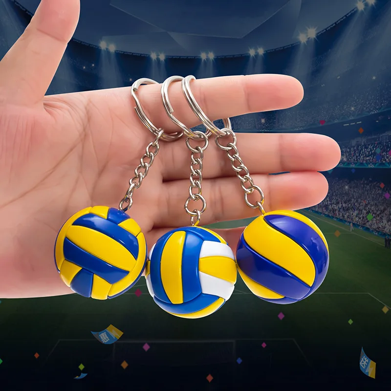 Custom Volleyball Keychain - Multi-Color, Personalized Portable Key Decoration - Ideal for Promotional Gift