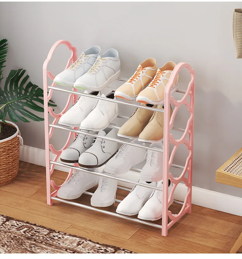 Hot Product 4 Layers  shoe cabinet Household and Dormitory Durable Metal storage Shoe Organizer Rack