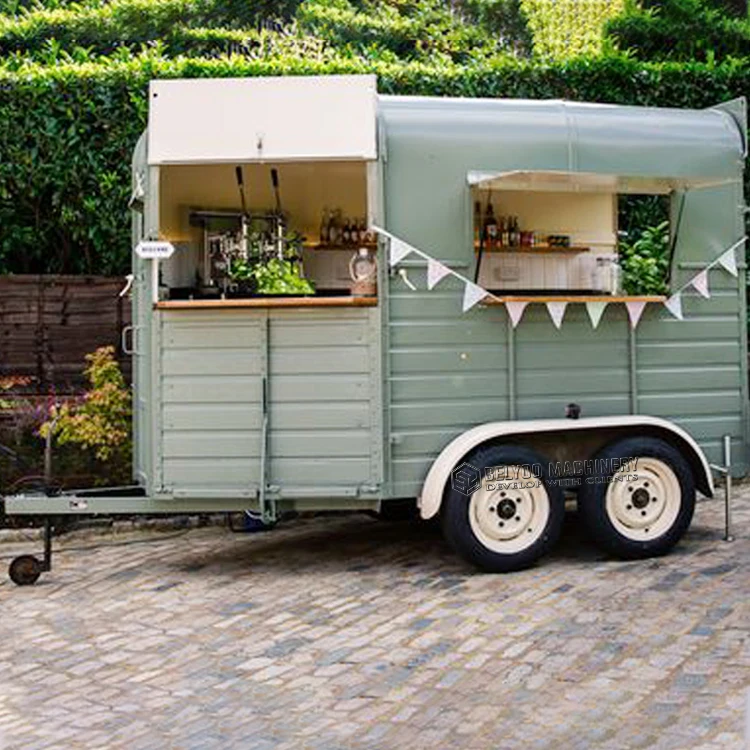 New Design Horse Trailer Street Food Truck Business Mobile Bar Catering