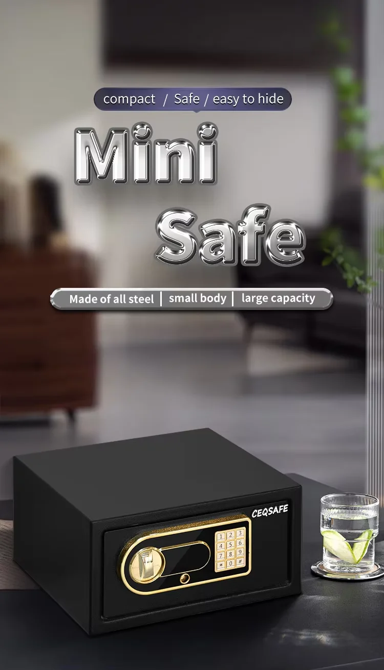 CEQSAFE Hot Selling Metal Home Office Steel Electronic Digital Password Security Small Safe Box manufacture