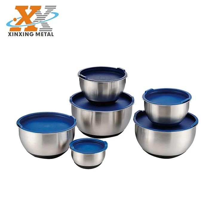 Scratch-resistant Stainless Steel Bowl Salad Bowl With Lid