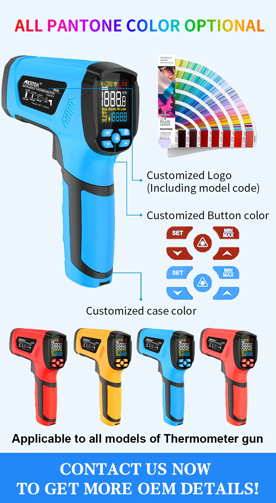 Thermometer Packaging Industrial Infrared Thermometer Gun Temperature Measurement Electronic ...