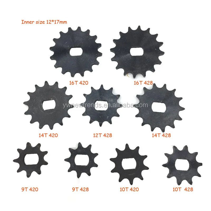 9T 10T 12T 14T 16Teeth 420 428 Electric Bicycle Parts Motorcycle 