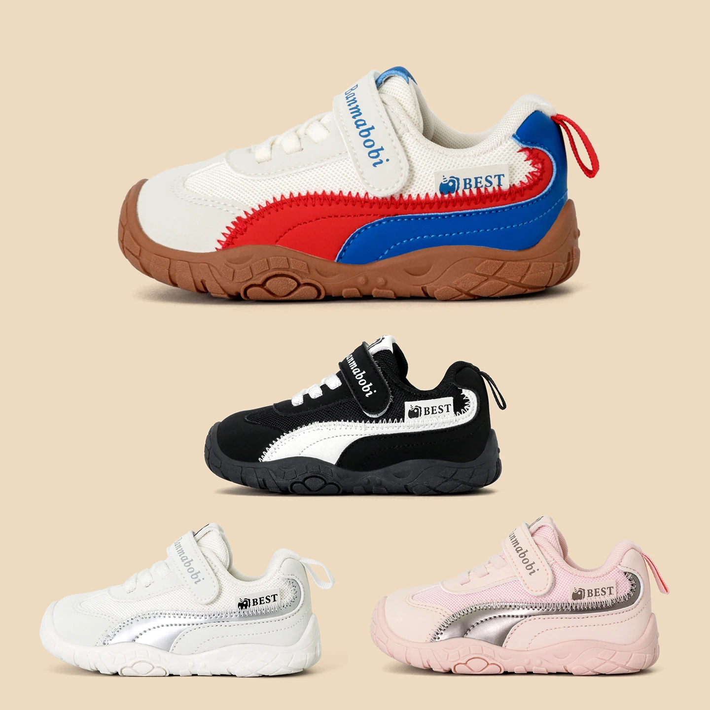 Soft TPR Anti-slip Soles Outdoor Casual Classic New Style Autumn Spring Unisex Baby Walking Shoes for 0-1 Years Old Infants