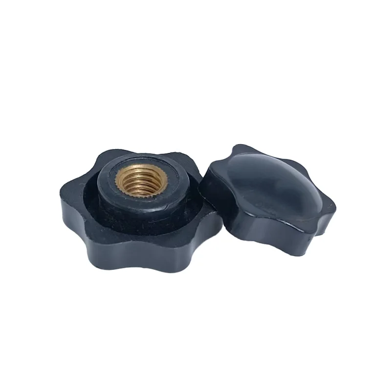 Simple Plastic Star-Shaped Hexagonal Knob with Brass Thread Furniture Handles & Knobs