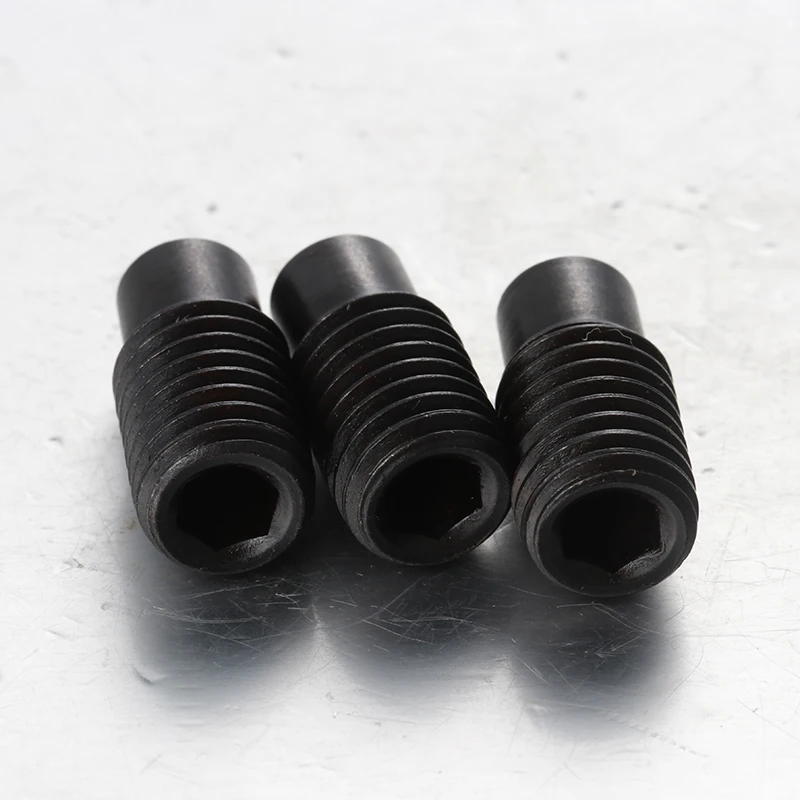 product original factaory grade carbon steel black oxide din915 hexagon socket dog point set screw m3 m20 convex end set screw-61