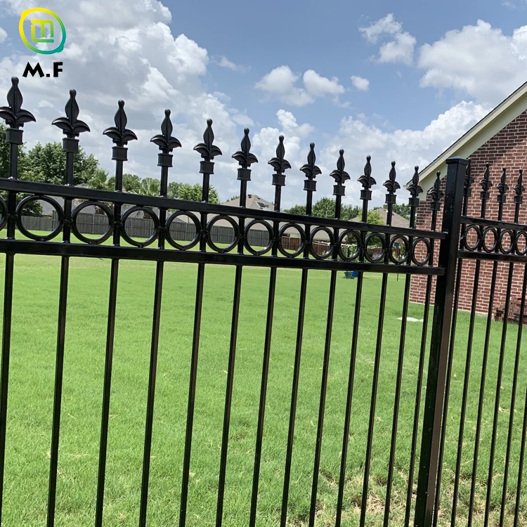 High Quality Cheap 6ft*8ft Powder Coated Galvanized Aluminum Spear Top Steel Fence