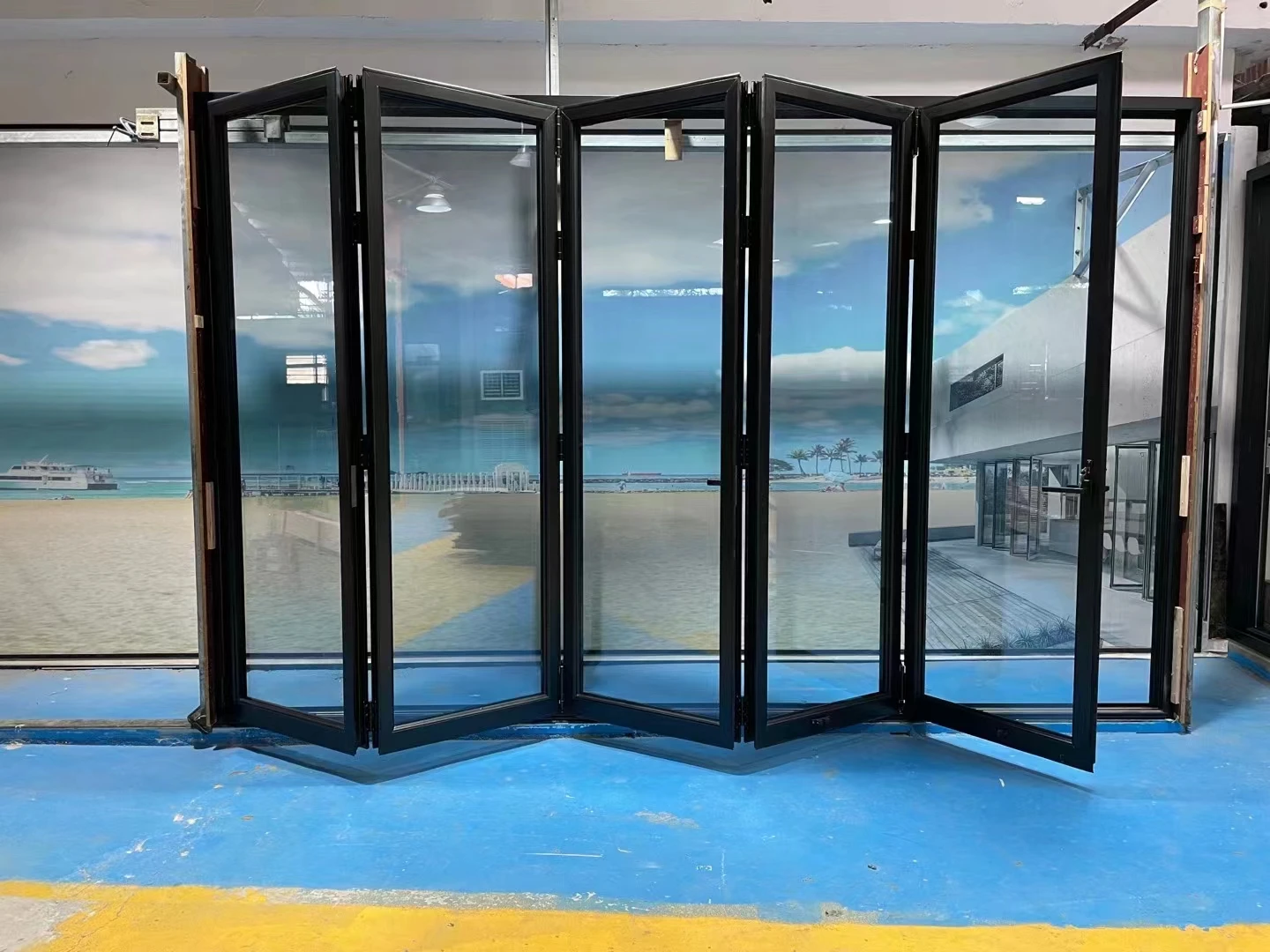 High quality balcony aluminum sliding doors double glass and aluminum Bi-folding exterior doors manufacture