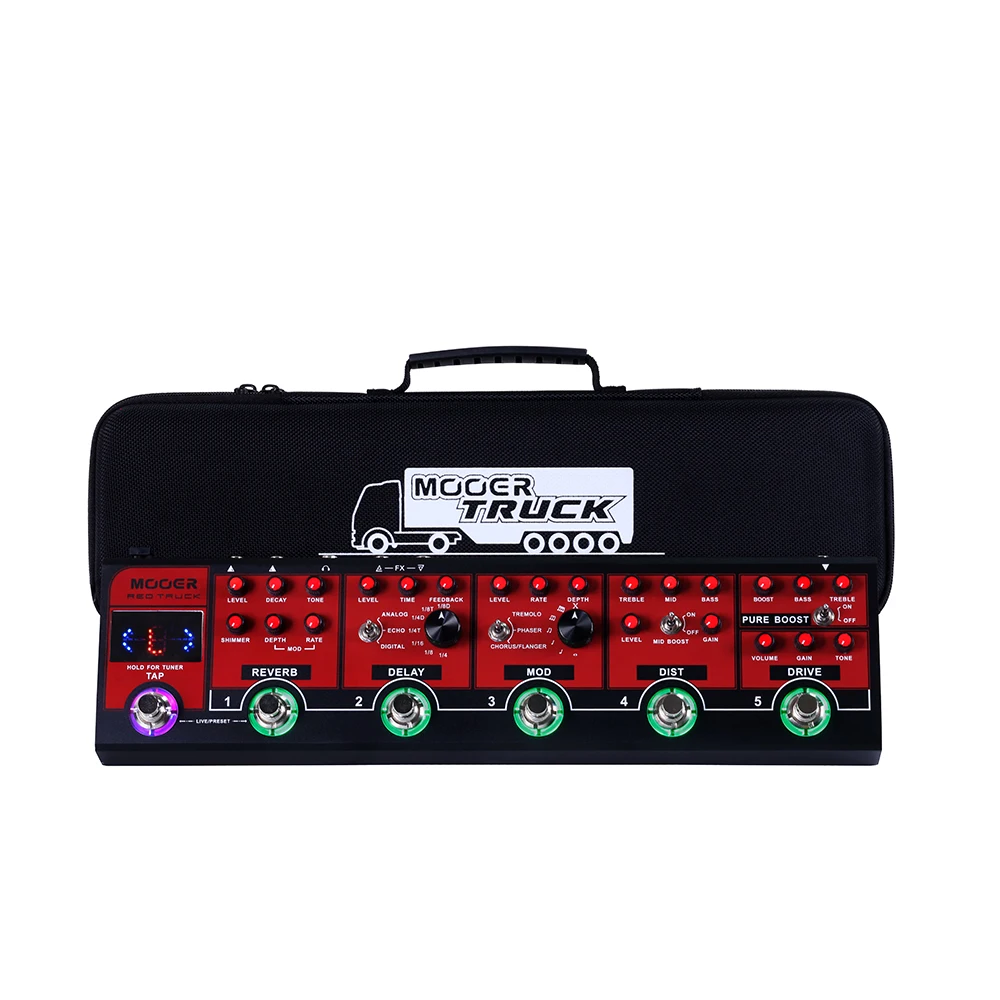 MOOER CPT1 Red Truck Combined Effect Pedal - Multiple Guitar Effects