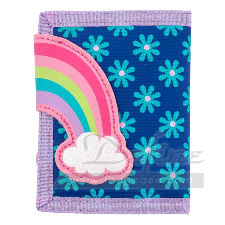 Factory Custom Appliques Screen Printing Kids Unisex Toddler Wallet