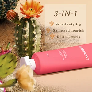 Private Label Professional Organic Cactus Hair Styling Cream Moisturizing Curling Cream Strong Hold Smoothing for Wholesales