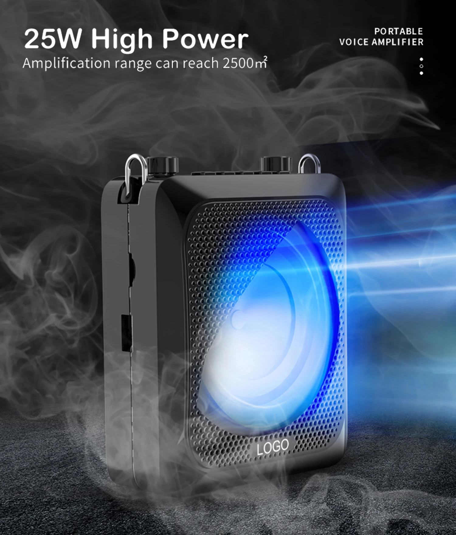 Customized Zws28 Wired 25w Output Power Portable Voice Amplifier With