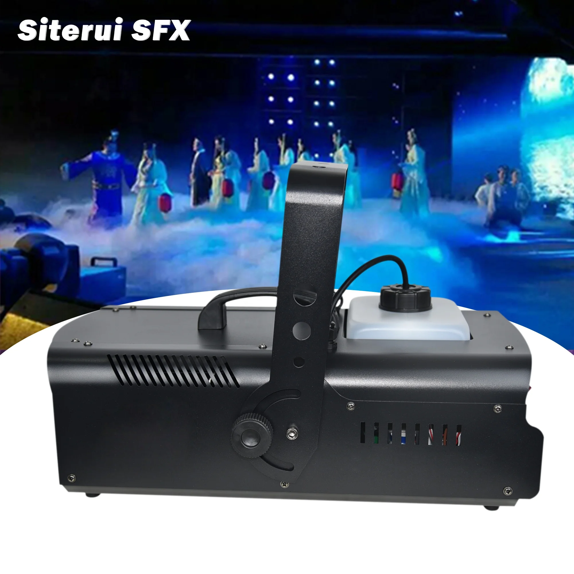 SITERUI SFX All Black Shell case 1500W Fog Machine Dmx or Remote Control Electric Smoke Machine Indoor Artificial Smoke Machine