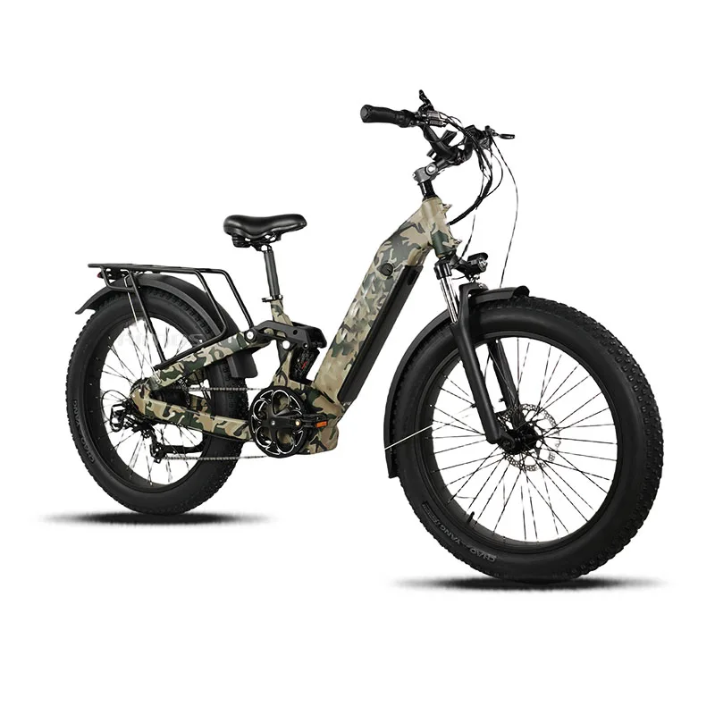 Aimos 26inch Electric Bike Warrior Full Suspension Fat Tire Ebike