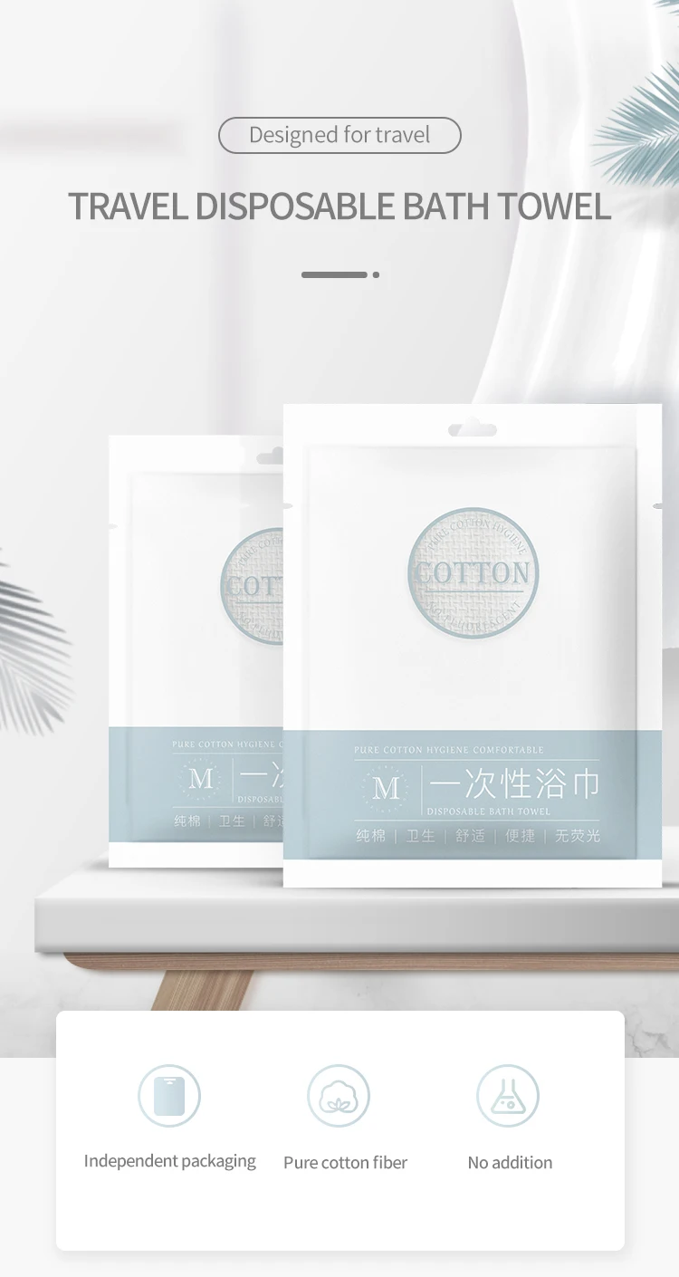 Wholesale Custom Hotel Bath Towel 70 X 140 Cm Disposable White Cotton