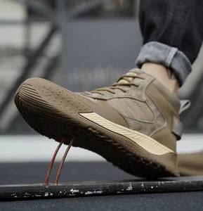 Pigskin Genuine Fancy Leather Upper Waterproof Men's Work Steel Oe Safety Shoes Men