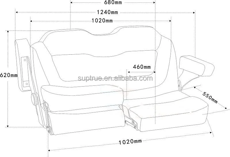 Marine Yacht Boat Lounge Marine Accessories Two Person Furniture Bench