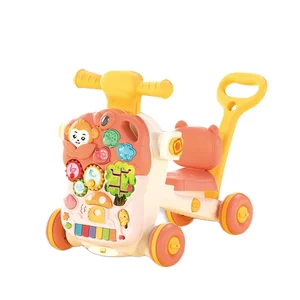 ITTL Hot Seller 4 In1 Baby Walker with Light and Music pink and Green Without 3*AA Battery
