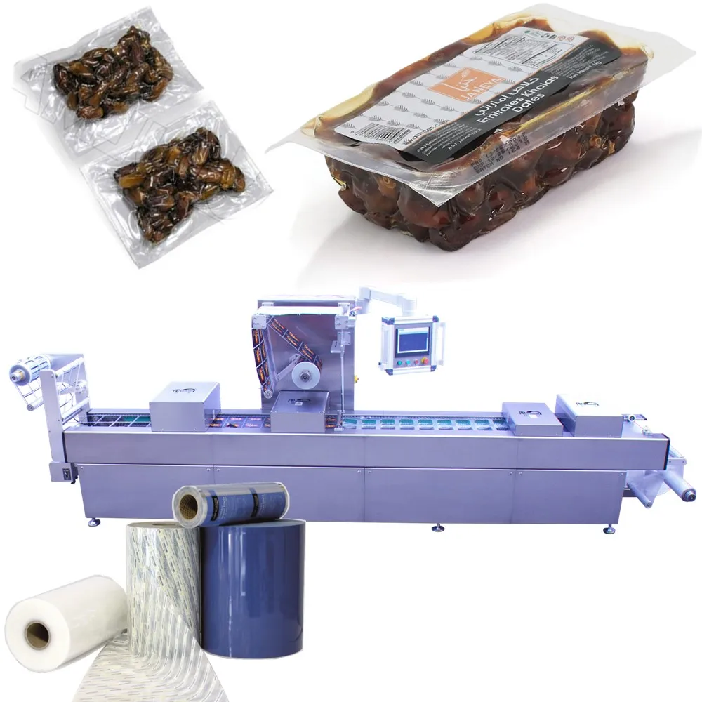 Dates Thermoforming Vacuum Packing Machines, Automatic Dates Packaging Machines Thermoformed Package DLZ