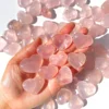 rose quartz crystal heart
