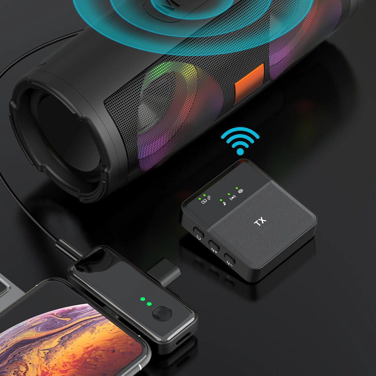 SX31 Portable Cordless Wireless Systems Recording Microphone 3 in 1 Receiver Microphone Set Apply to Gaming Studio Live Mic