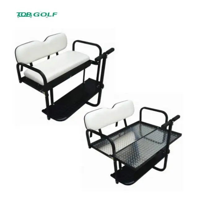 White Ezgo Txt Golf Cart Rear Flip Back Seat Kit From China Factory